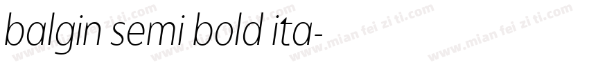 balgin semi bold ita字体转换
